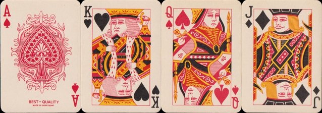 Chadwick-Miller's playing cards, suits in reversed colours
