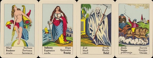 Fortune-telling playing cards