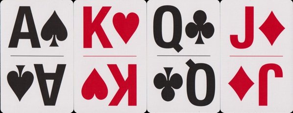 Playing cards with indices only