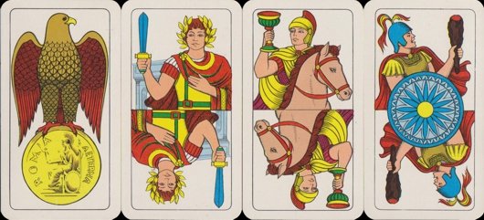 Roman-style playing cards