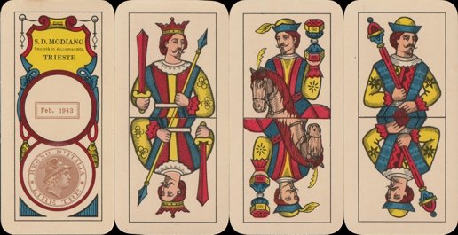 Venetian-style playing cards
