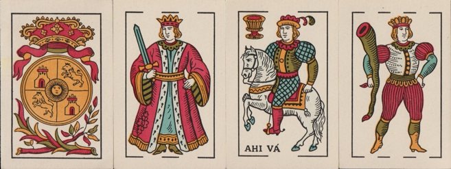 Cadiz-style playing cards