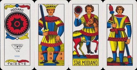 Brescia-style (or Bresciane) playing cards