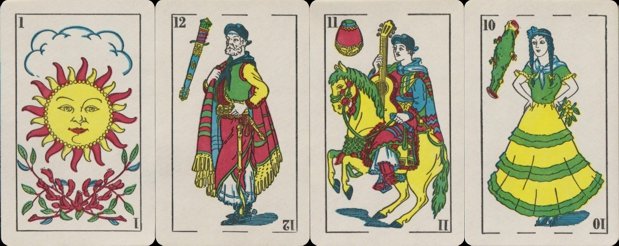 Argentine playing cards, Spanish suits