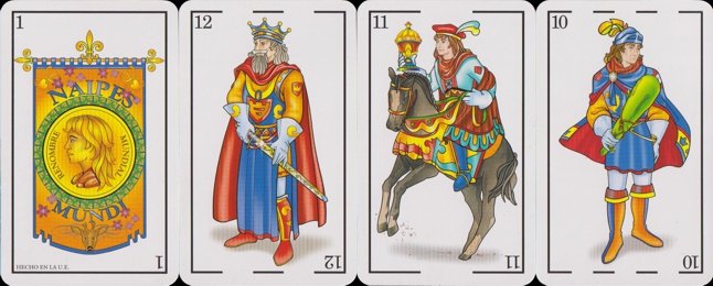 Belgian playing cards, Spanish suits