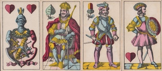 Ulm-style Swabian playing cards, full-length figures