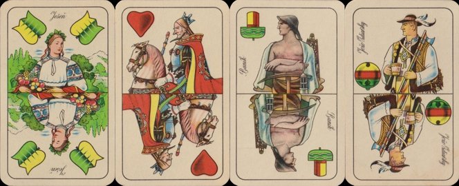 Slovak playing cards, German suits