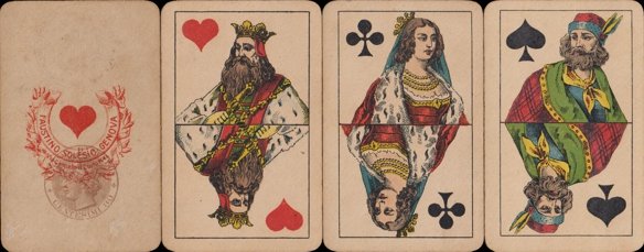 Tuscan-style playing cards, double-headed