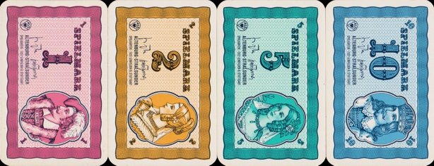 Currency-themed card games