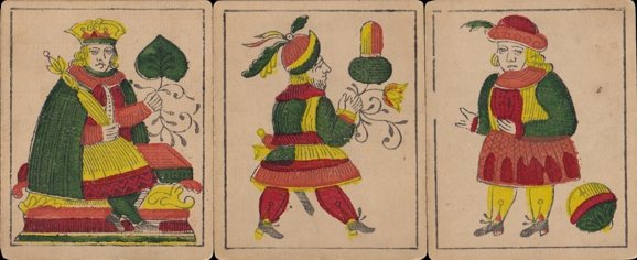 Nuremberg-style playing cards, wide