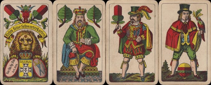 New-style (with lion) Saxon playing cards