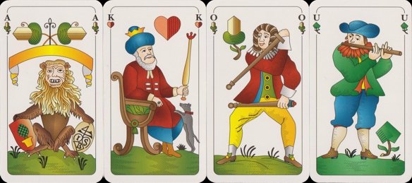 Regensburg-style playing cards, modernized