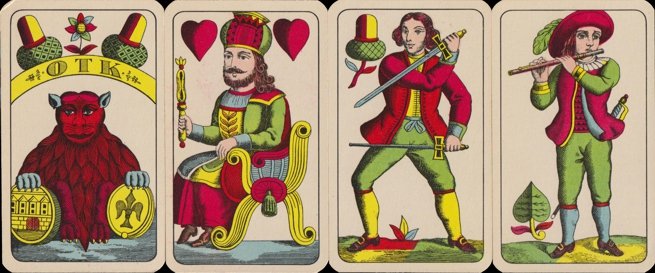 Prague-style playing cards