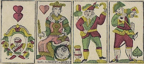 Older Tyrol-style playing cards
