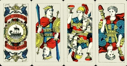 Greek playing cards, Italian suits