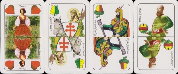 Hungarian playing cards, German suits