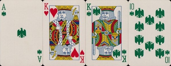 USPC's playing cards, extra suit: green eagles